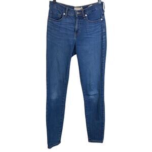 Everlane Slim Leg Mid-Rise Medium Wash Denim Jeans Stretch Sz 27 Tall